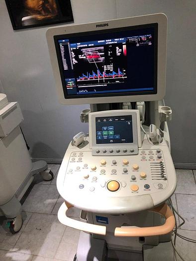 Gebraucht Philips iU22 Ultraschallgerät mit Flachmonitor, 2 Sonden, Sony Drucker