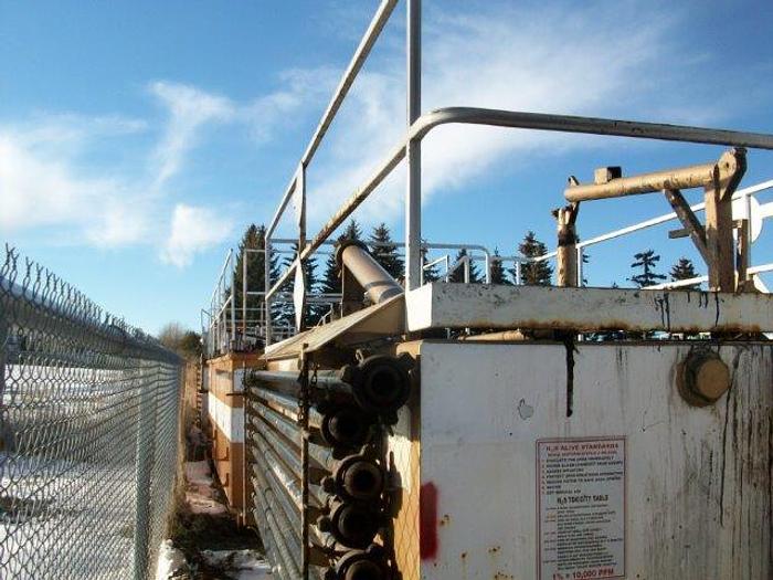 Used 20 m3 (120 bbl) Skid Mounted 2 Compartment Mud Tank