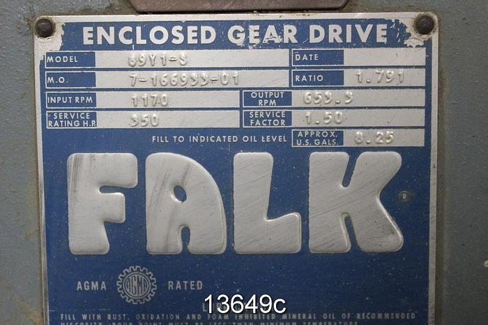 Unused Falk 89Y1-S Parrallel Shaft Gear Reducer, (Unused), 350 Hp, 1.5 Service Factor, 1.791/1 Ratio #13649