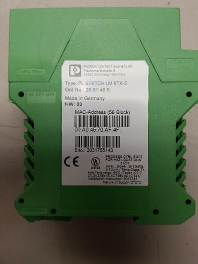 Used Phoenix Contact FL Switch LM 8TX-E Industrial Ethernet Managed Switch