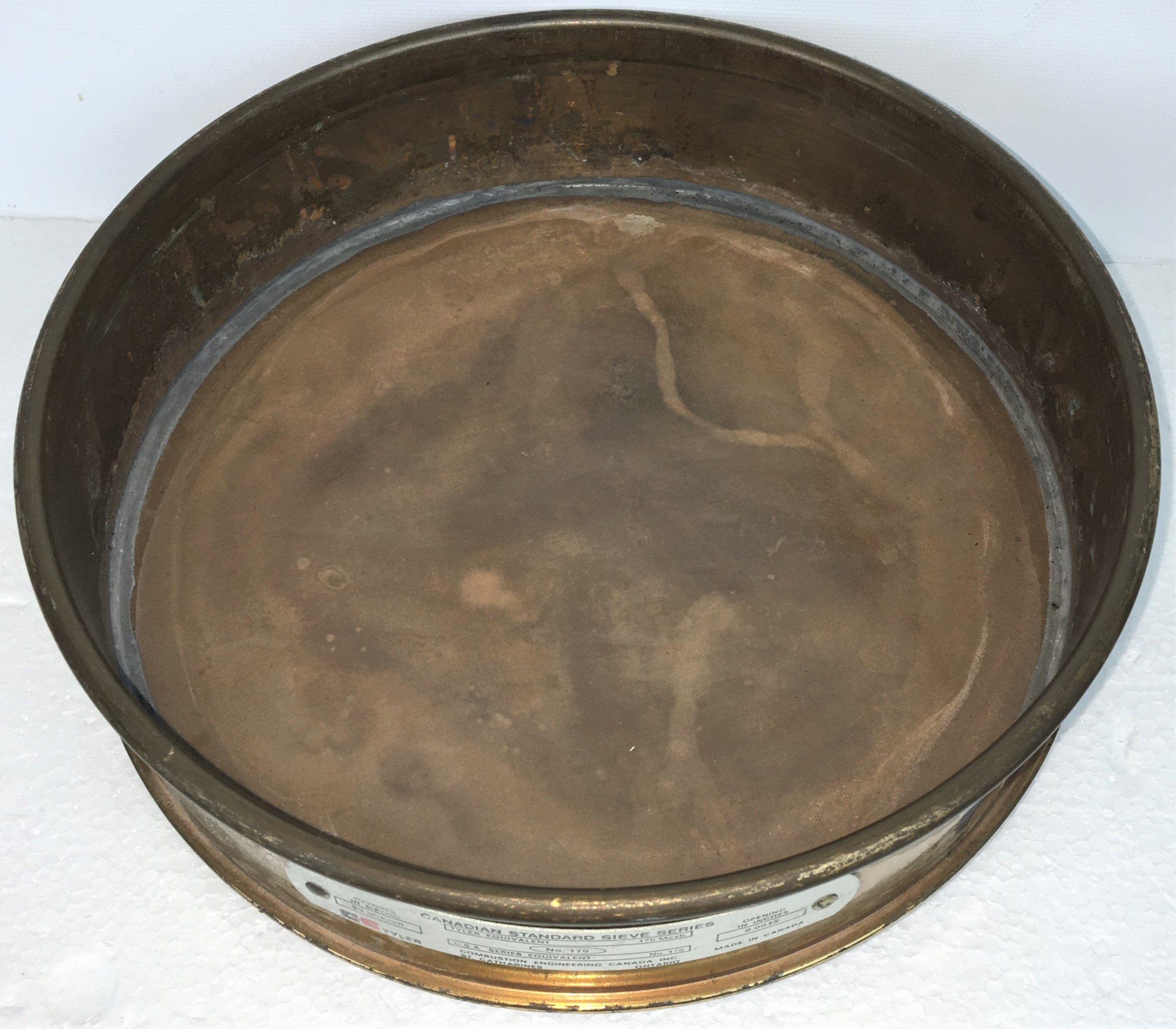 Used Tyler #170 Brass 8" Sieve