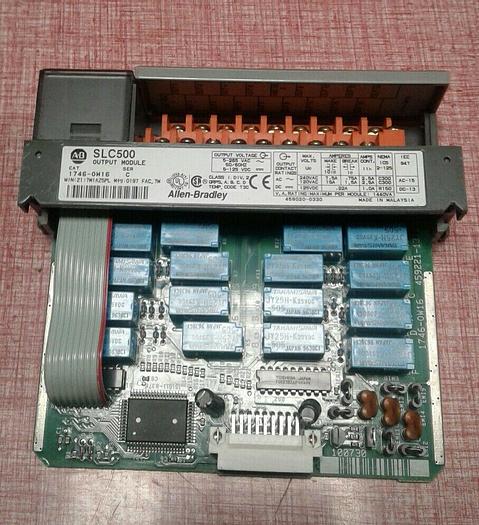 Used ALLEN BRADLEY 1746-OW16 SERIES C SLC 500 OUTPUT MODULE GREY LABEL