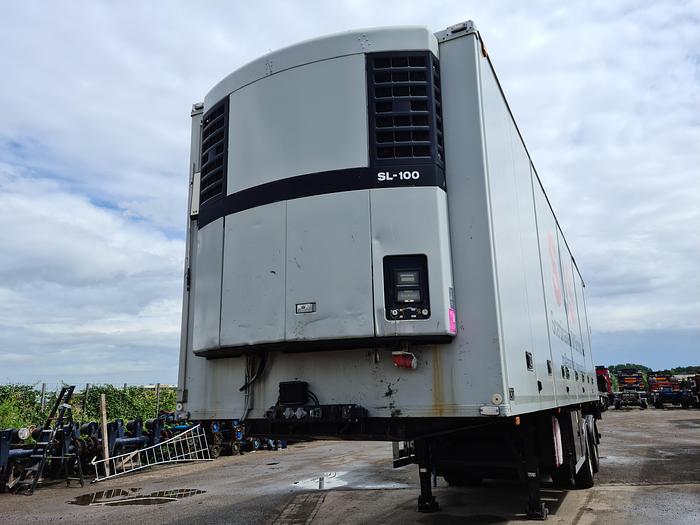 Used 2003 HFR 2 AXLE/ CITY/ FRIDGE TRAILER/ OPEN SIDE/ LOADING LIFT STEERING AXLE FRIDGE UNIT