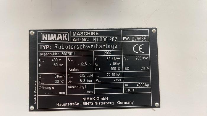 Used 2007 NIMAK Spot Welding