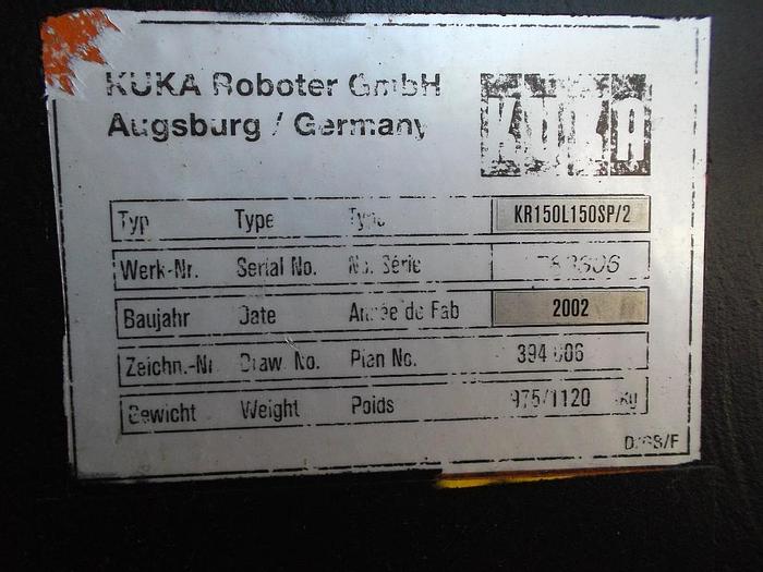 Used Robot, Kuka, Model KR150, Industrial, Heavy Duty, 6-Axes (2) #S740242