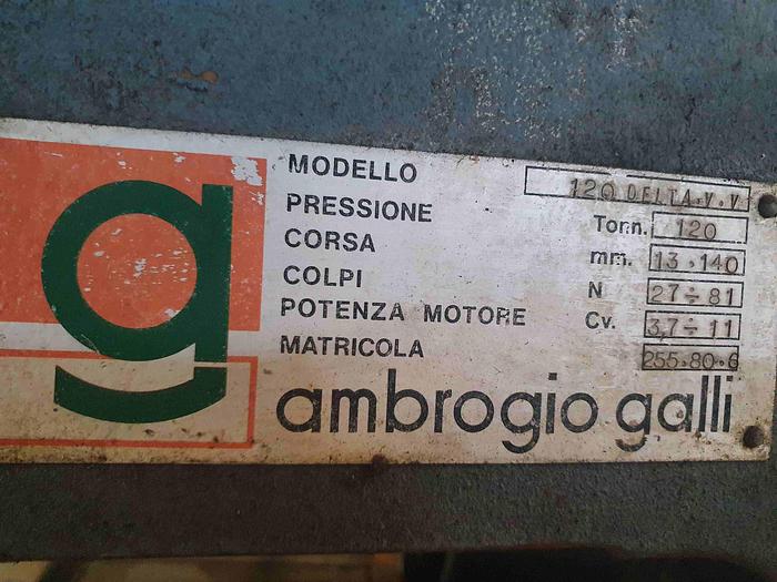 Usato PRESSA MECCANICA GALLI 120 DELTA V.V.