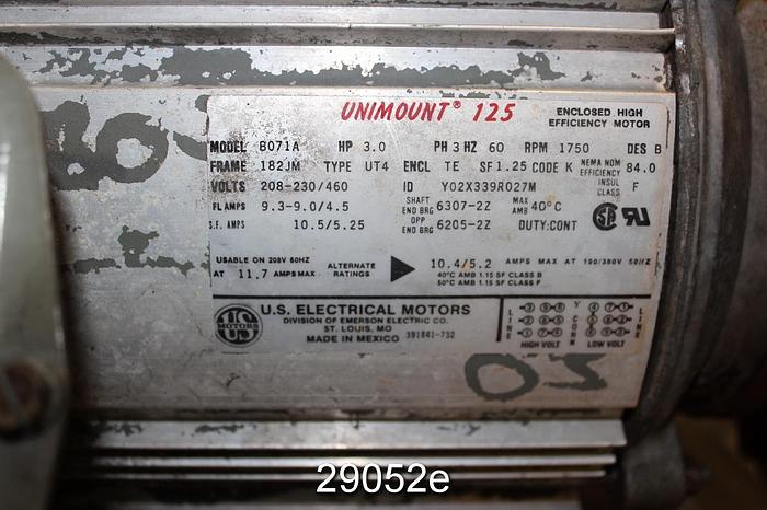 Used Bell & Gossett 1.5x9.5 Vertical Pump #29052