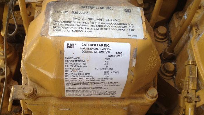 Caterpillar 3508 unused engine with reduction gear