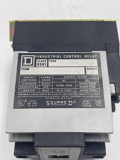Used Square D XM0 40 Ser A Form HC Ser A