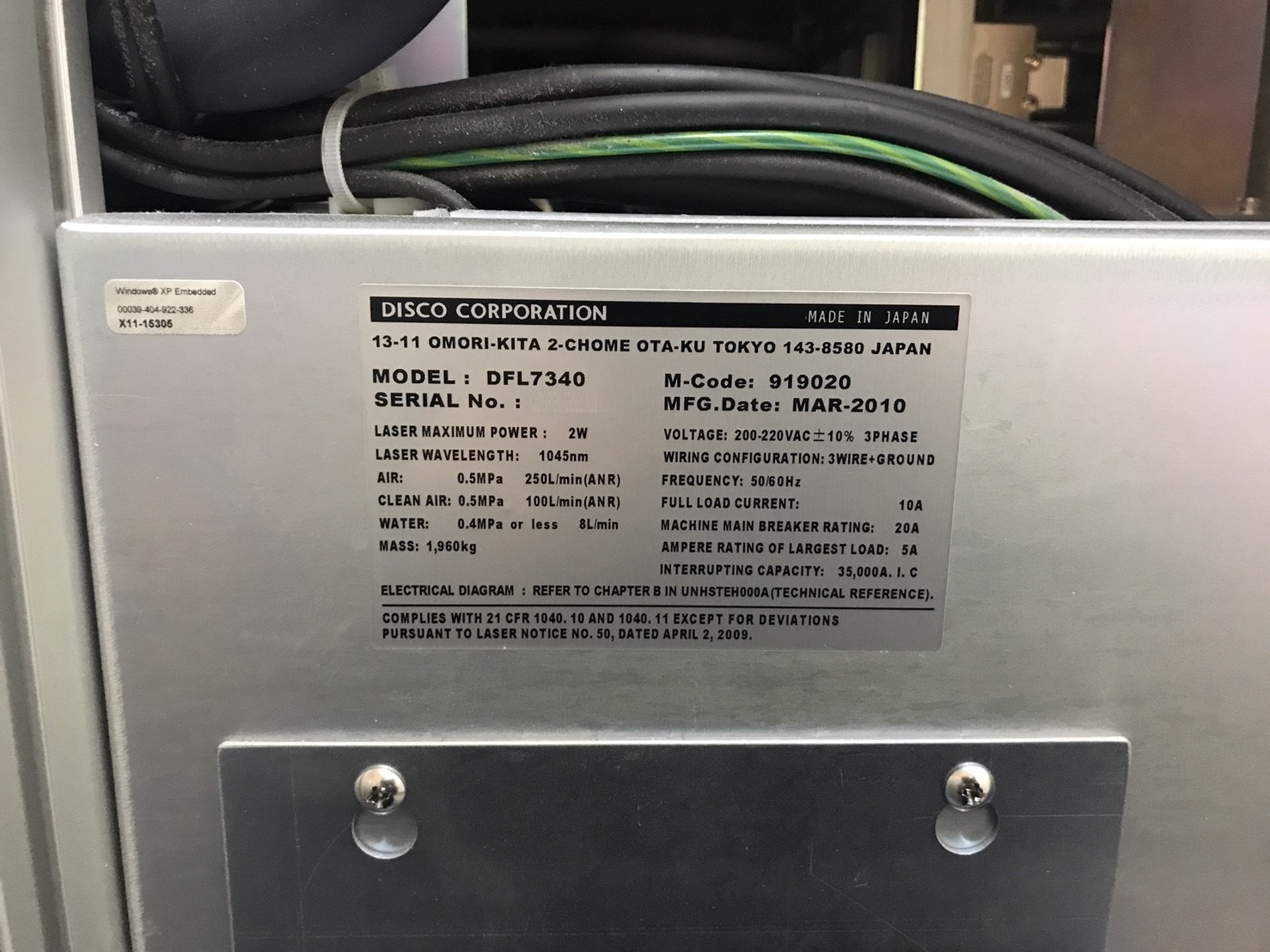 Used Disco DFL7340 Fully Automatic Laser Dicing Saw