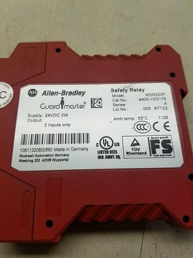 Used Allen Bradley 440R-H23178 Safety Relay Ser. A