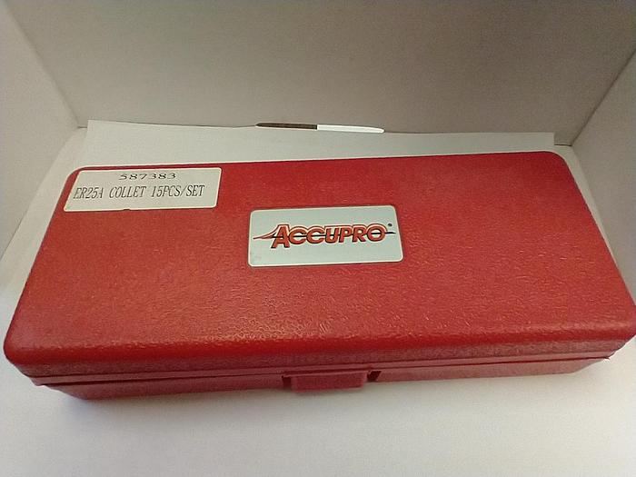 Used Accupro ER25 collet set 14pc 587383 GHB22