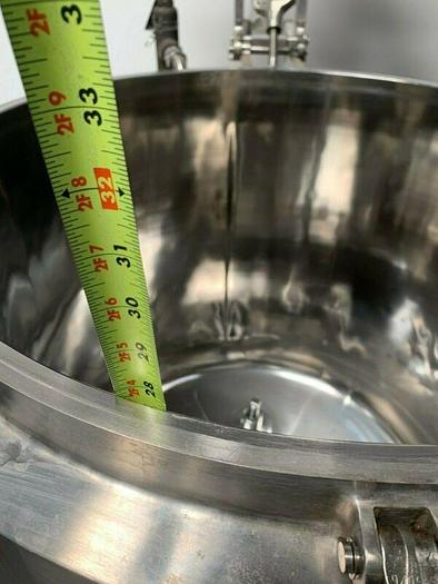 Used Walker 250 Liter Stainless Steel Jacketed Reactor 45 PSI -  No Mixer