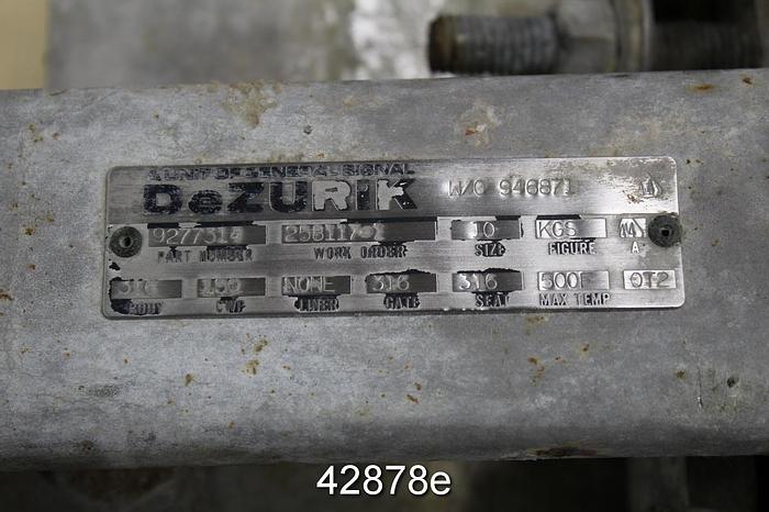 Used Dezurik 10" Hand Operated Knife Gate Valve #42878