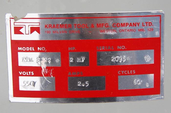 Used *SOLD* Dust Collector - Kraemer KTMS22