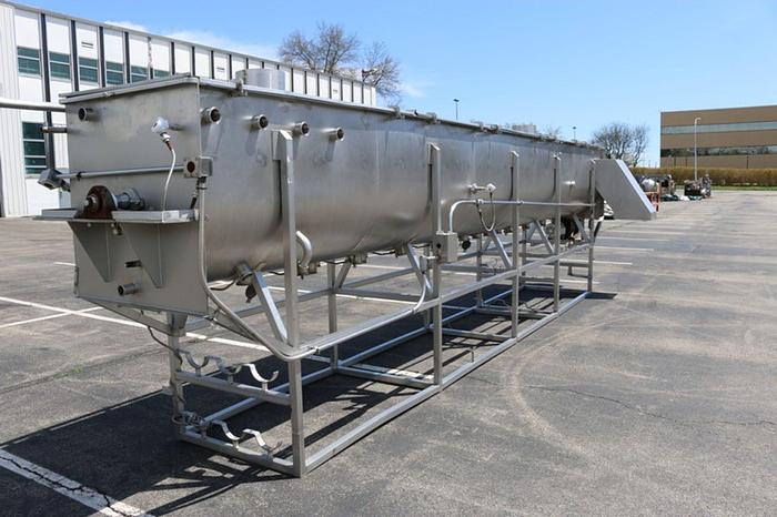 Used Materials Transportation Co Stainless Steel Steam Injected Auger -Therma Screw Blancher