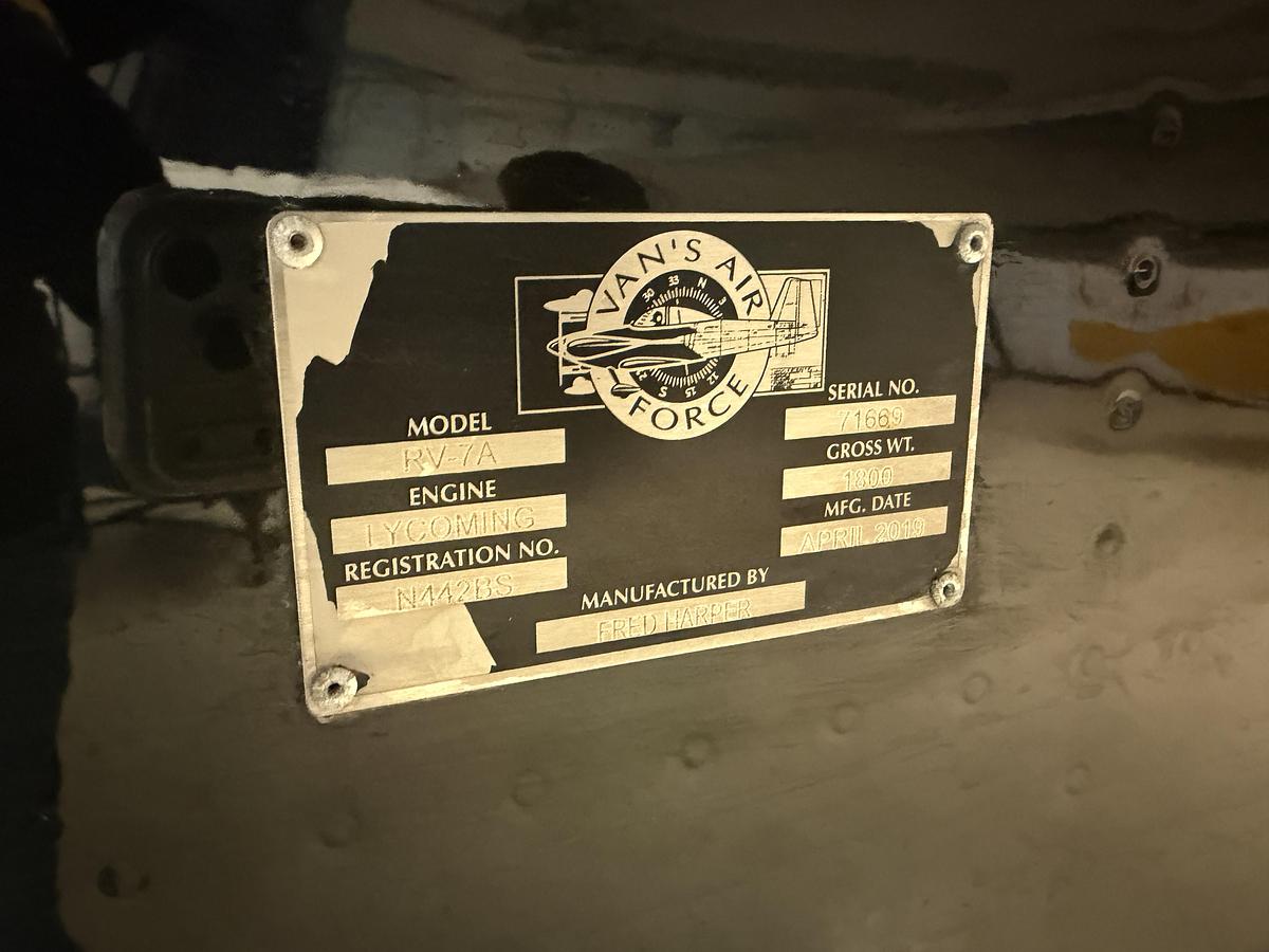 Used 2019 Vans RV-7A
