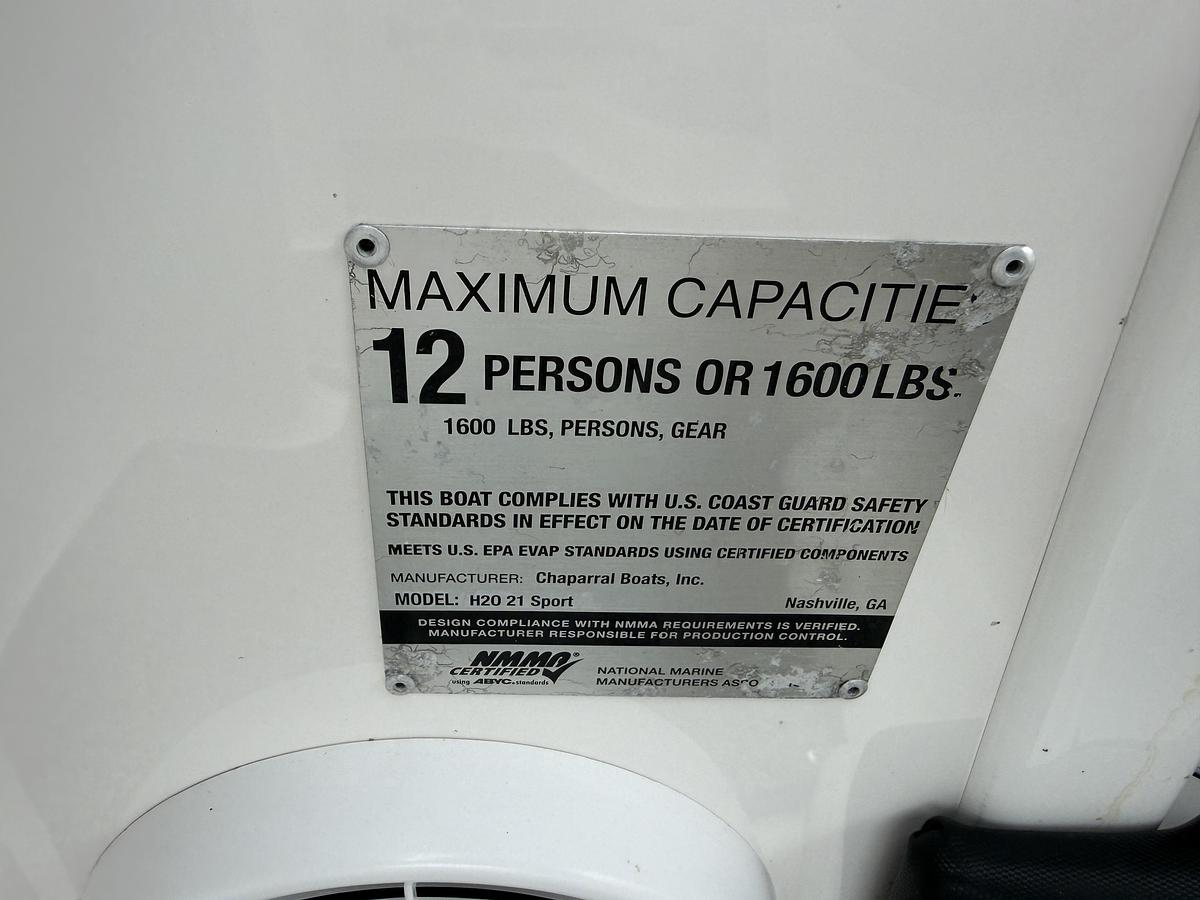 Used 2016 Chaparral 21 H2O Sport