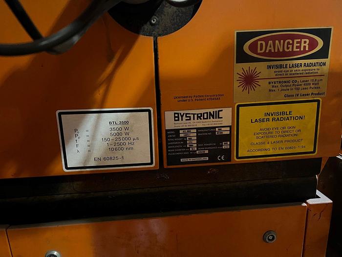 Used 1998 Bystronic  BTL 3500 Co2 Laser Parts Machine