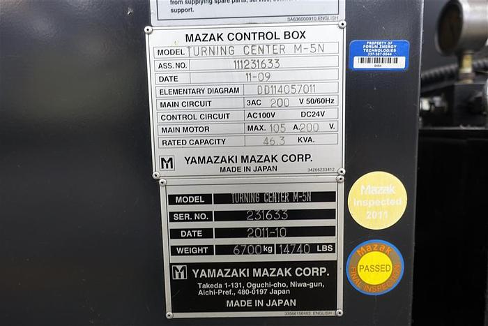 Used 2011 Mazak M5N/2000 7.1" Bore
