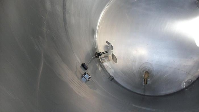 Used Tank, 500 Gallon, S/st, 45" x 72", Agit, DT/SB, Sngl Wall, #S741260