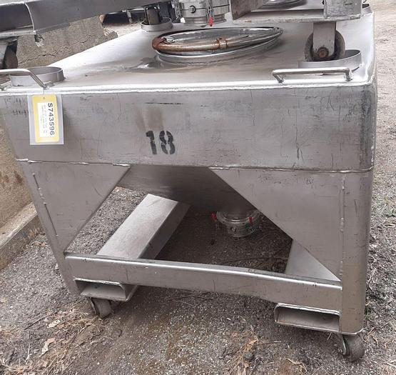Used Bin, 25 CF, S/st, Tote, 190 Gallon, FLO-BIN, C/B #S743596