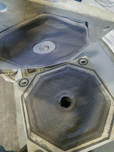 Used 470 MM Gasketed Filter Press Plates - Set of 7 one price! Filterpress