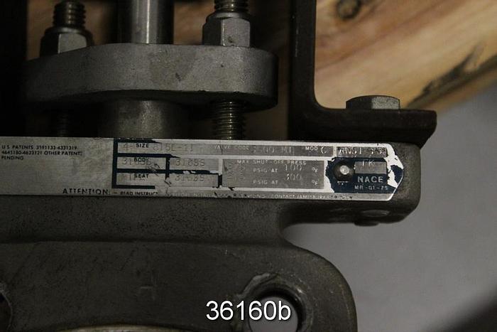 Used Jamesbury 4" Hand Operated Butterfly Valve, 815L-11-3600 MT #36160