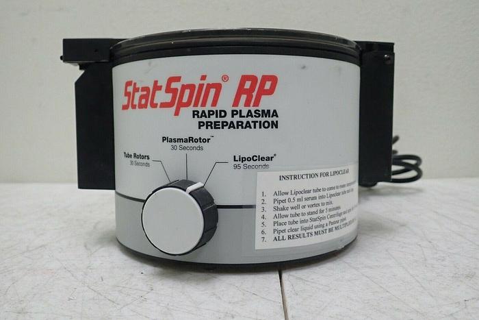 Used StatSpin Model M920-22 RP Rapid Plasma Preparation Centrifuge with RT12 Rotor