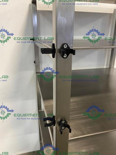 Used 32" W x 30" D x 62" H Stainless Steel Five Tier Rolling Cart