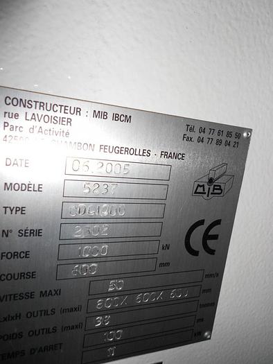 Gebraucht HYDRAULISCHE PERS MIB CDC 1000