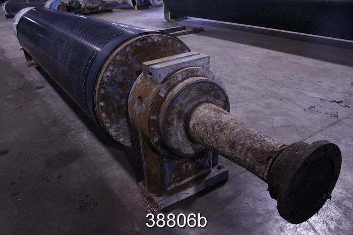 Used Suction Couch Roll, Rubber Covered with Vacuum Suction Box #38806