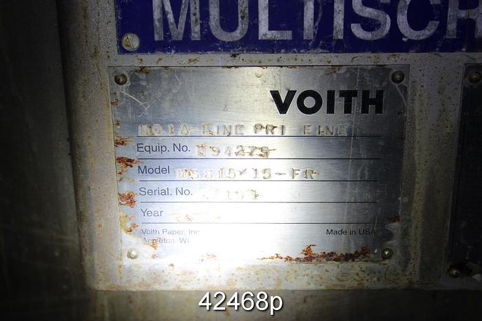 Used Voith MSS 15/15-FR Pressure Screen, Stai #42468