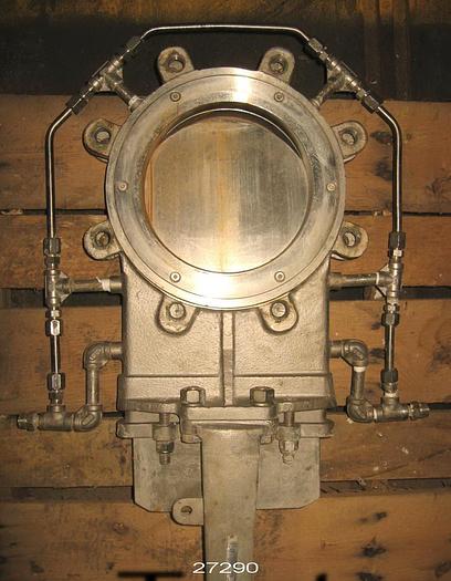 Used Fnw 2000BT 8" Air Operated Knife Gate Valve, Cf8Ml Body, Blade 316 Stainless Steel, Class 150Lb, Seat Ptfe #27290