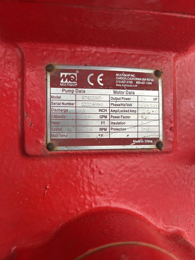 Used MULTIQUIP ST4125G