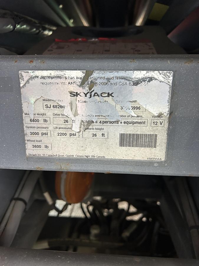 Used 2016 SKYJACK SJ6826RT