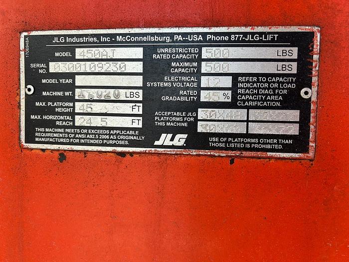Used JLG 450AJ ARTICULATING BOOM LIFT