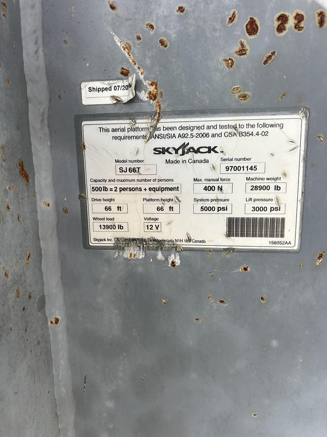 Used 2014 SKYJACK SJ66T