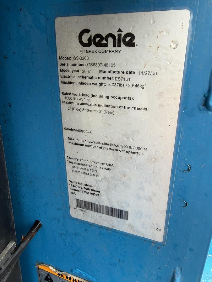 Used 2007 Genie GS 3268 RT