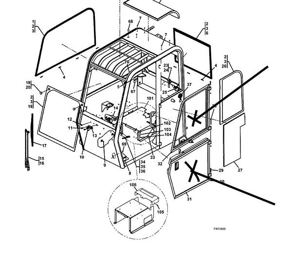 Used UPPER AND LOWER GENUINE FACTORY JLG DOOR