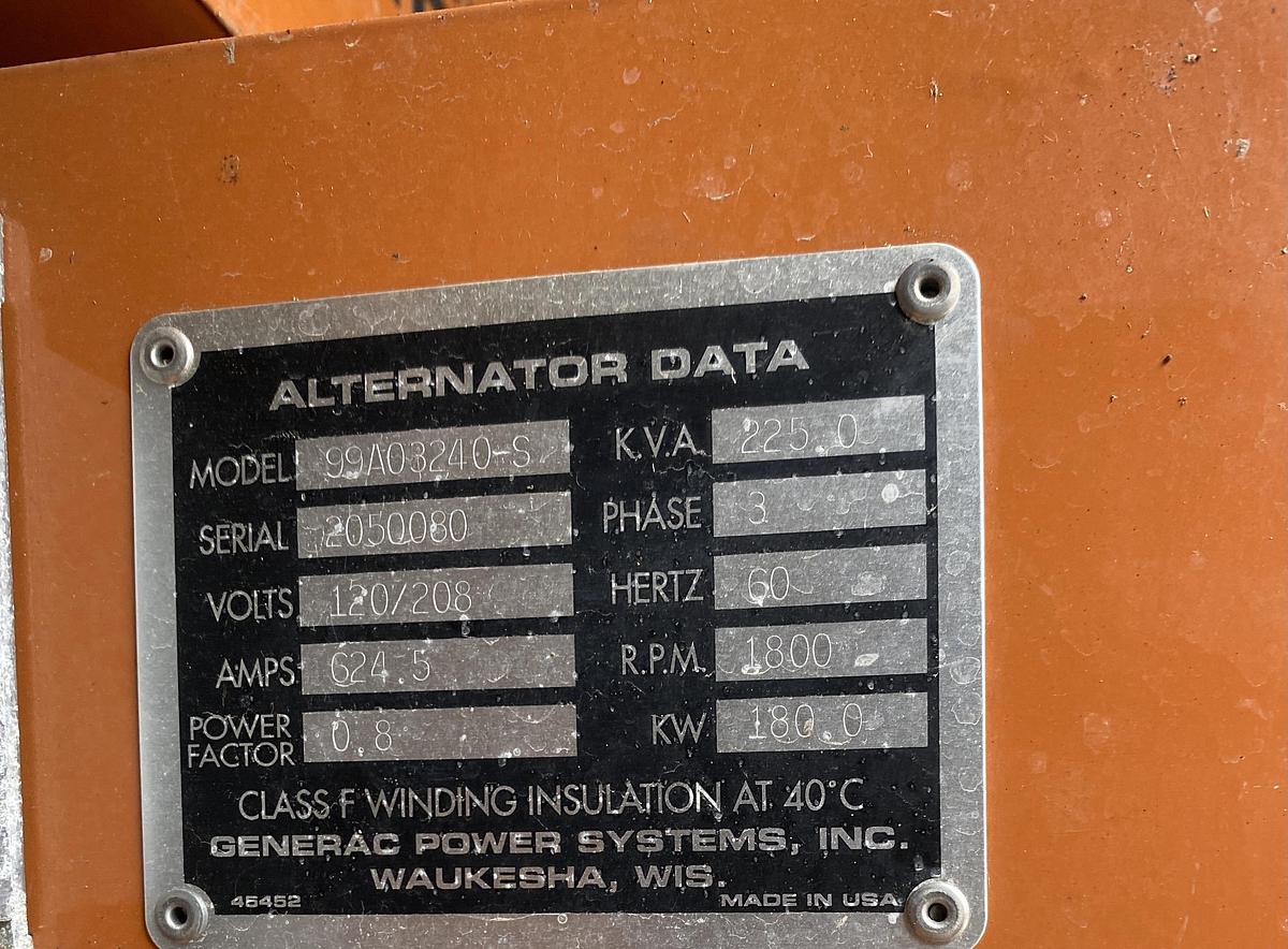 Used 1999 Generac 99AA03240-S