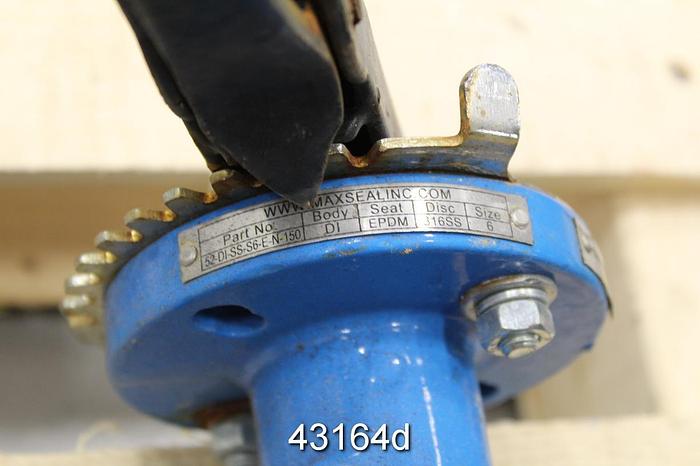 Used Max Seal Inc. 6" Hand Operated Butterfly Valves #43164