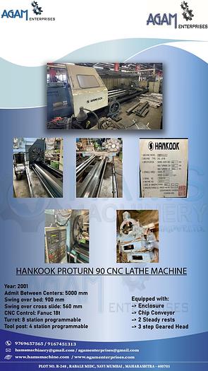 Used Hankook ProTurn 90 - 5000 CNC Lathe Machine