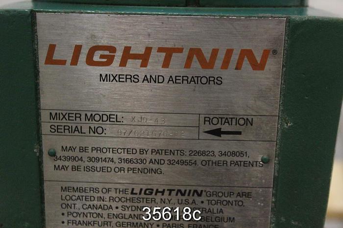Used Lightnin XJQ-43 Top Mount Agitator #35618