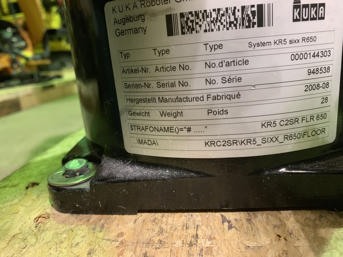 Used KUKA KR 5 SIXX R650 6 AXIS CNC ROBOT