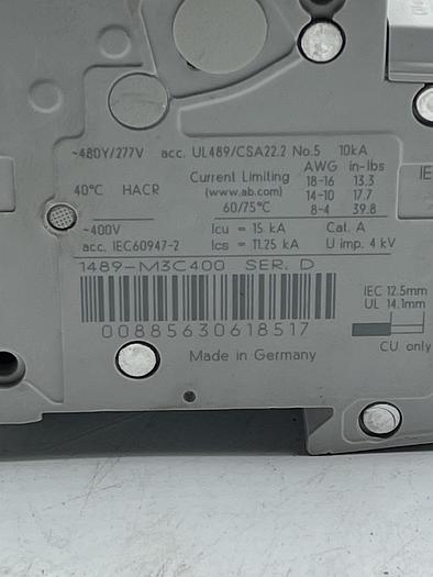 Used AB ALLEN BRADLEY 1489-M3C400