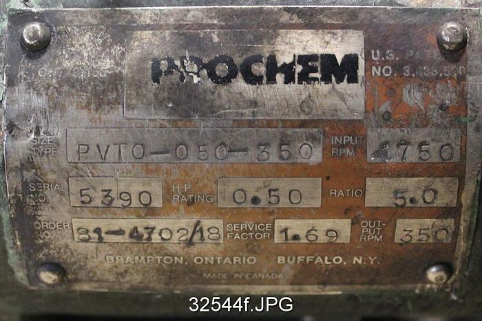 Used Prochem PVTO-050-350  Top Mount Agitator #32544