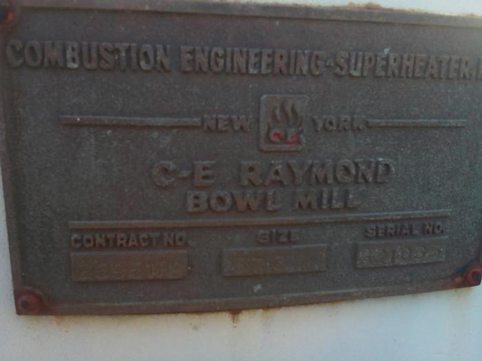 Used Mill, Raymond, Bowl, Mdl 573, 26,000# coal/hr #C738790