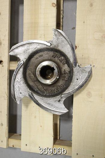 Used Goulds 3175 3x6x14 Pump Impeller, 5-vane, Pattern No. 57590 #36906