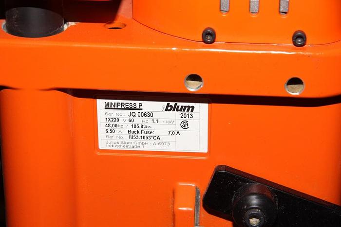 Used 2013 *SOLD* Boring - Blum MiniPress P